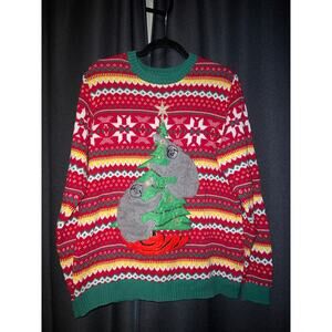 Ugly Christmas Sweater Xmas Size Medium Sloth